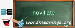 WordMeaning blackboard for novitiate